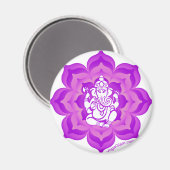 Aimant Ganesh violet design (Recto/Verso)