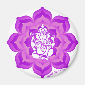 Aimant Ganesh violet design