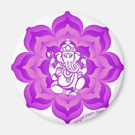Aimant Ganesh violet design (Devant)