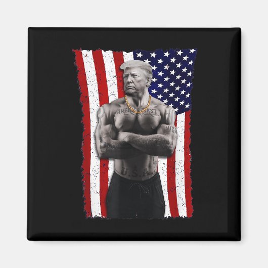 Aimant Gangster Pro Donald Trump Tattoo républicain Améri (Devant)