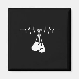 Aimant Gants Blanches En Boxe Accrochés Sur La Boxe Coeur