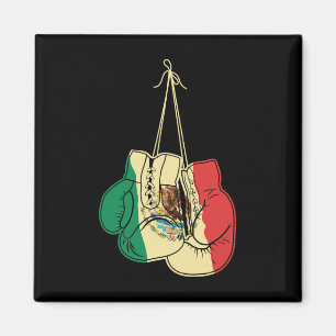 Aimant Gants de boxe drapeau mexicain Mexique Boxer Coach