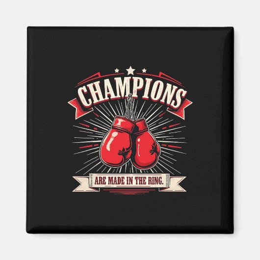 Aimant Gants De Boxe Rétro Aimer Cadeaux Pour Boxers 1 (Devant)