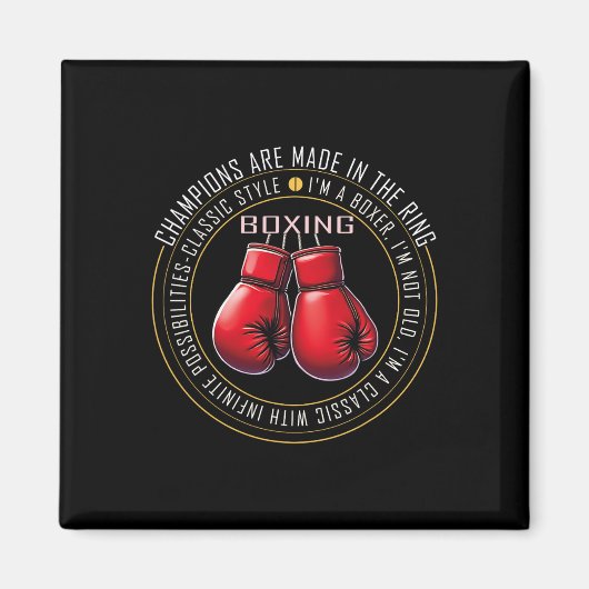 Aimant Gants De Boxe Rétro Aimer Cadeaux Pour Boxers 5 (Devant)