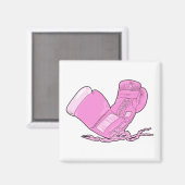 Aimant gants de boxe rose vecteur (Recto/Verso)