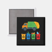 Aimant Garbage Day Recycling Truck Kids Boys Toddlers Gir (Recto/Verso)