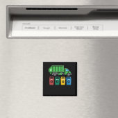 Aimant Garbage Truck Enfants Garçons Recyclage Camion (In Situ (Lave-vaisselle))