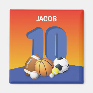 Aimant Garçon 10 ans Sports Ballons