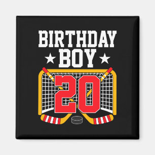 Aimant garçon 20 ans anniversaire joueur de hockey 20 ans