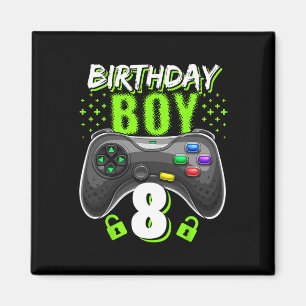 Aimant Garçon 8 Manette de jeu vidéo Joueur 8e anniversai
