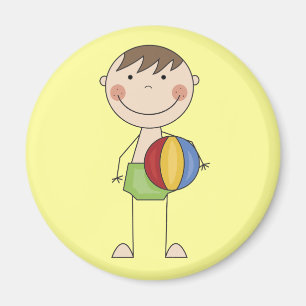 Aimant Garçon avec des T-shirts et des cadeaux de ballon