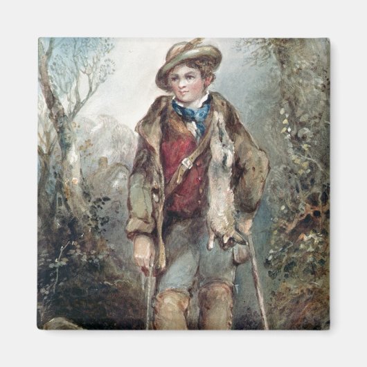 Aimant Garçon avec lapins (Devant)