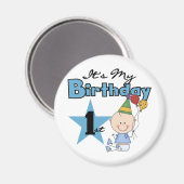 Aimant Garçon C'est mes t-shirts et cadeaux d'anniversair (Recto/Verso)