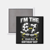 Aimant Garçon d'anniversaire j'avais 6 ans je suis 7 Six (Recto/Verso)