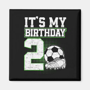 Aimant Garçon de 2 ans footballeur C'est mon 2e anniversa
