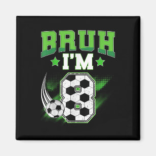 Aimant Garçon de 8 ans pour son anniversaire Football Bru