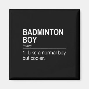 Aimant Garçon de badminton Nom Définition Volant Badminto