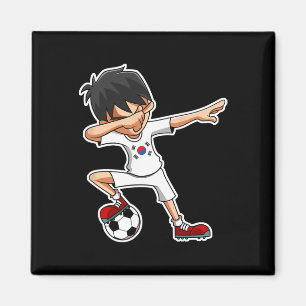Aimant Garçon de football Dabbing Jersey Corée du Sud, En