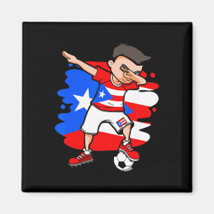 Aimant Garçon de football qui fait du Dabbing Porto Rico