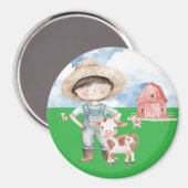 Aimant Garçon de la ferme (Recto/Verso)