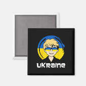 Aimant Garçon d'Ukraine (Recto/Verso)