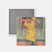 Aimant Garçon en Raincoat (Recto/Verso)