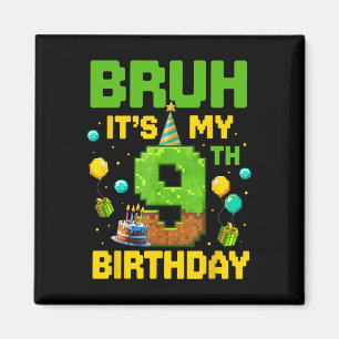 Aimant Garçon Enfant Anniversaire Drôle C'est Mon 9e Anni