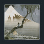 Aimant Garçon et Mont Fuji Hokusai Art japonais<br><div class="desc">Boy et Mt. Fuji 葛 飾 北 "富 と " peinture sur soie, 1839 Garçon assis sur une branche d'arbre jouant une flûte au premier plan, Mt. Fuji au loin. Freer Gallery, Smithsonian, Washington D.C. Katsushika Hokusai (octobre ou novembre 1760-mai 10, 1849) était un artiste japonais, peintre ukiyo-e et graveur...</div>