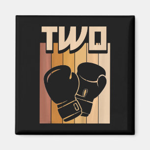 Aimant Garçon Fille Anniversaire Boxe 2 Ans 2ème Annivers