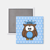 Aimant garçon hibou prince (Recto/Verso)
