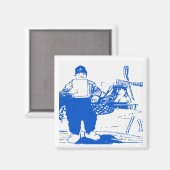 Aimant Garçon néerlandais avec moulin à vent (Recto/Verso)