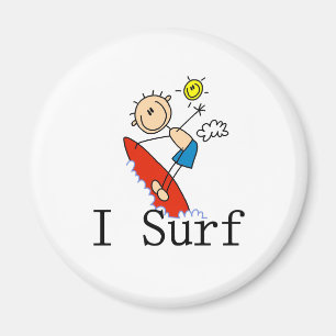 Aimant Garçon sur planche de surf