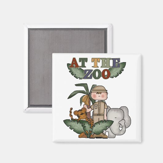 Aimant Garçon Zoo Keeper Tshirts et cadeaux (Recto/Verso)