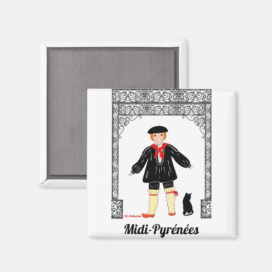 Aimant Garçonnet de Midi-Pyrénées, France (Recto/Verso)