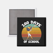 Aimant Garçons 100 jours d'école Baseball pour garçons 10 (Recto/Verso)