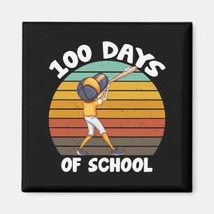 Aimant Garçons 100 jours d'école Baseball pour garçons 10