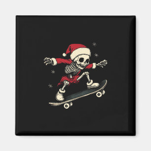 Aimant Garçons de skateboard squelette de Noël enfants pa