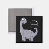 Aimant Garçons drôles Éclipse solaire Dino 04 08 (Recto/Verso)