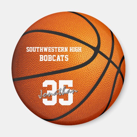 Aimant garçons filles basket-ball personnalisé (Devant)