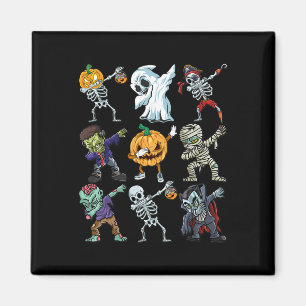 Aimant Garçons Halloween Skeleton Jack-o'-lantern Zombie