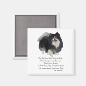 Aimant Garde de Pomeranian noir (Recto/Verso)