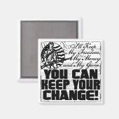 Aimant Garde Ma Liberté. Argent et armes (Recto/Verso)