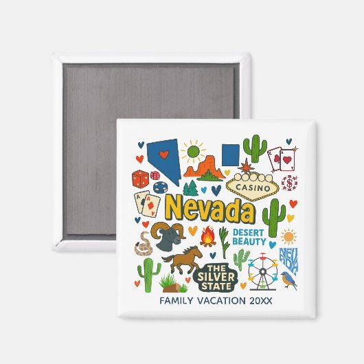 Aimant Garde-mémoire personnalisé de voyage familial au N (Recto/Verso)