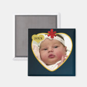Aimant Garde-photos de bébé Noël (Recto/Verso)