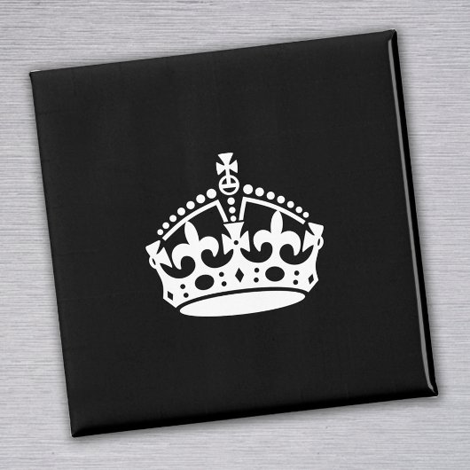Aimant Garde ton calme et continue Couronne (Modifiable)