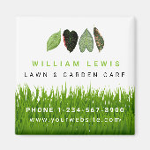Aimant Garden Lawn Care Landscaping Feuille Business Logo (Devant)