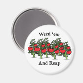 Aimant Gardener Funny Weed 'em Et Reap (Recto/Verso)