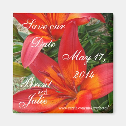 Aimant GardenWedding-Save-the-Date-personnaliser (Devant)