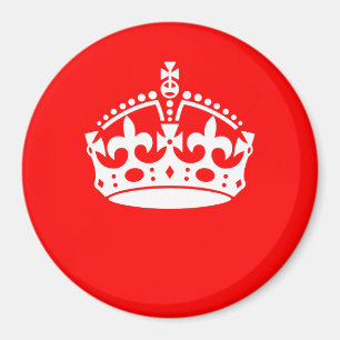 Aimant GARDER CALM COROWN sur la Personnaliser rouge ceci
