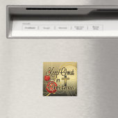 Aimant Garder le Christ à Noël, Gold/Red Christian (In Situ (Lave-vaisselle))